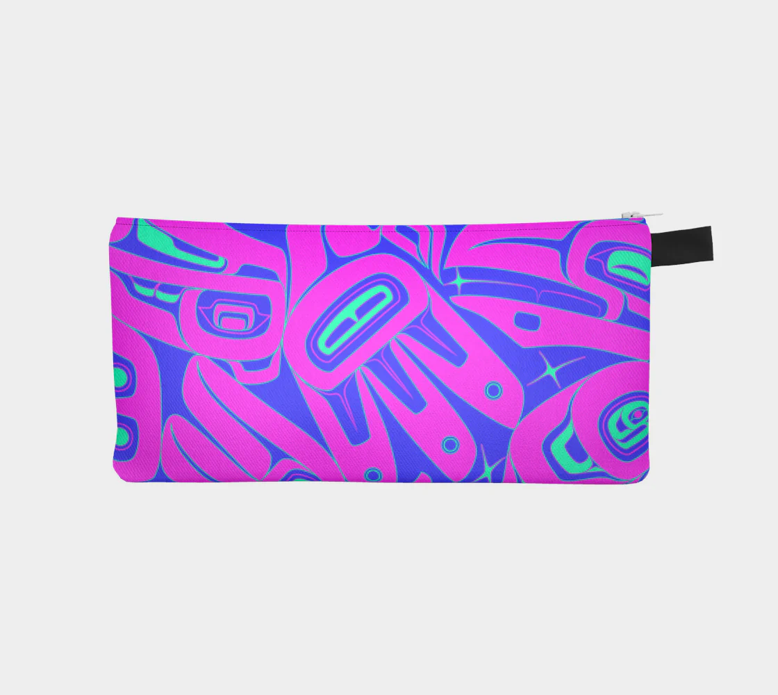 3 Pink Ravens Pencil Pouch - Image 3