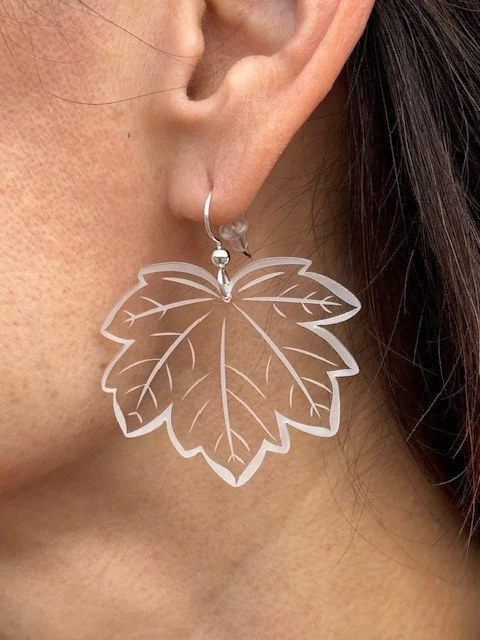 S’áxt’ (Devil's Club) Earrings with Argentium® Silver Ear Wire - Image 4