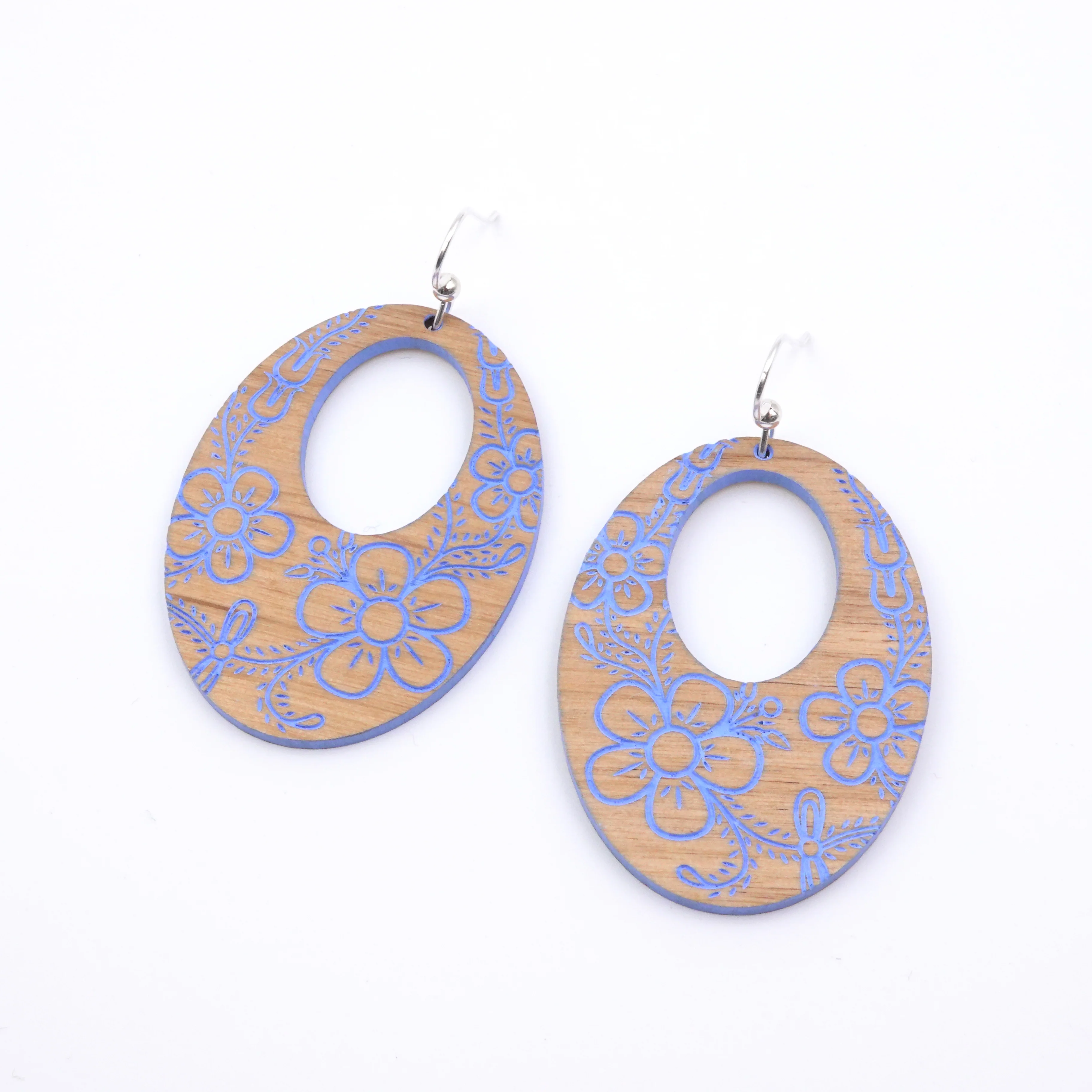 Floral Oval Earrings - Image 5