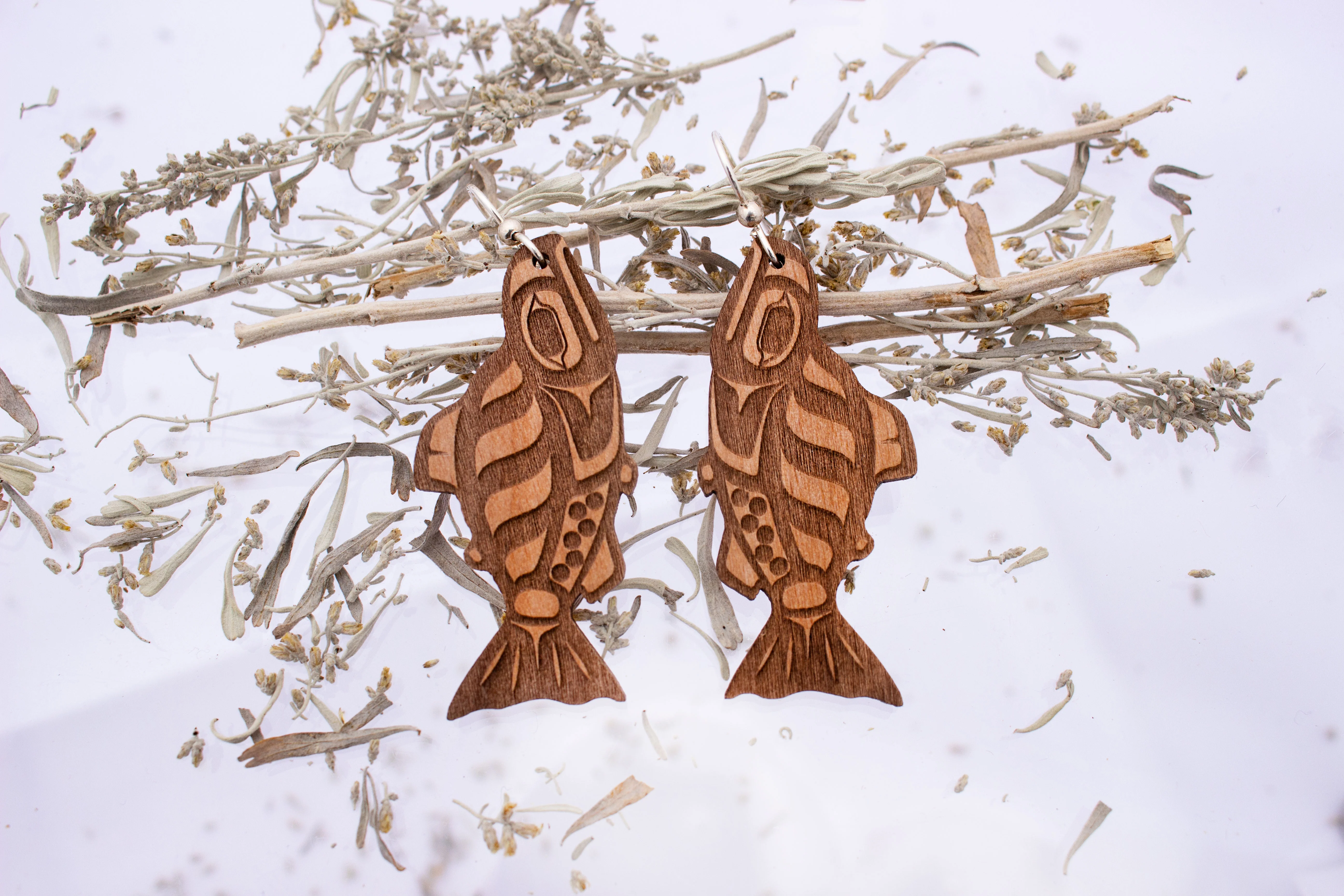 Alder Wood Earrings - Assorted Styles - Image 5